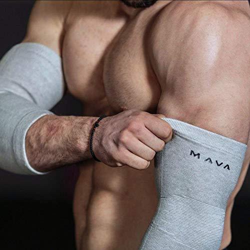 Mava Sports Elbow Sleeve Recovery Compression, Size XL – Support for Workouts, Weightlifting, Arthritis, Tendonitis, Tennis and Golfer's Elbow – Bamboo Charcoal Athletic Elbow Compression Sleeves