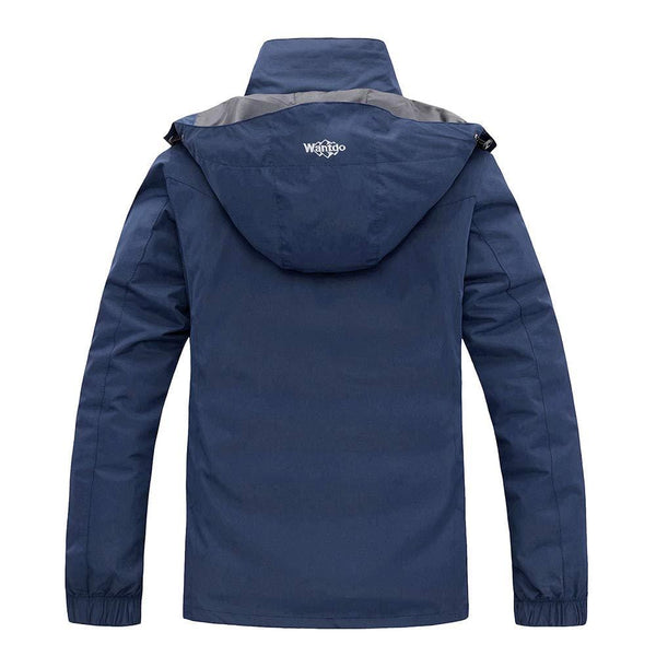 Wantdo Women's Windproof 3-in-1 Ski Jacket Waterproof Wind Breaker with Detachable Puffer Liner Insulated Winter Coat for Camping(Navy, Medium)