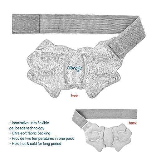 NEWGO®Foot & Ankle Ice Pack Wrap Reusable Ankle Brace with Gel Bead, Soft Ice Pack for Injuries, Pain Relief, Swollen Foot (10" x 6") - 1 Pack