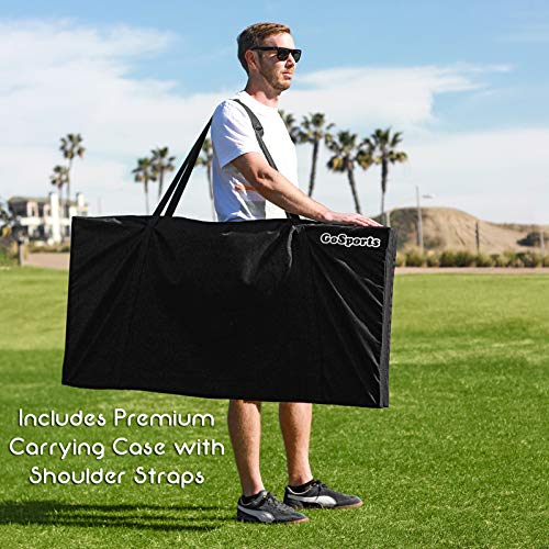GoSports Bamboo Regulation Size Bamboo Cornhole Set | Includes 8 Bean Bags & Carrying Case