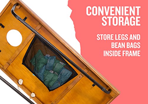 Viva Sol 2'x4' Cornhole Set - Includes 2 Premium All-Wood Cornhole Boards and 8 All-Weather Canvas Cornhole Bags