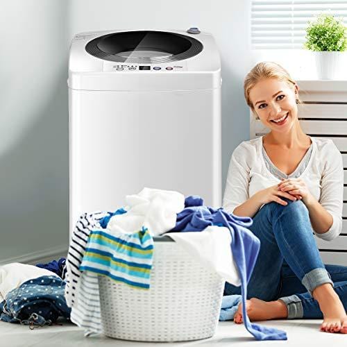 Giantex Portable Compact Full-Automatic Laundry 8 lbs Load Capacity Washing Machine Washer/Spinner W/Drain Pump