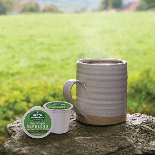 Green Mountain Coffee Roasters Sumatran Reserve Keurig Single-Serve K-Cup Pods, Dark Roast Coffee, 72 Count (6 Boxes of 12 Pods)