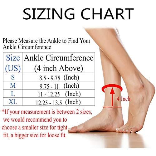 Protle Foot Socks Ankle Brace Compression Support Sleeve with Silicone Gel - Boosts Recovery from Joint Pain, Sprain, Plantar Fasciitis, Heel Spur, Achilles tendonitis (Large, Pair-Black)