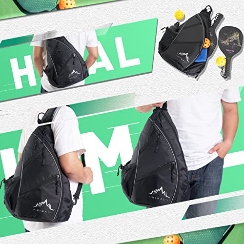 HIMAL Pickleball Bag- Adjustable Pickleball,Tennis,Racketball Sling Bag - Pickleball Backpack with Water Bottle Holder for Men and Women…