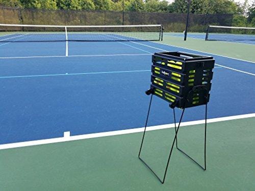 Tourna Ballport Deluxe Tennis Ball Hopper with Wheels - Holds 80 Balls - Ultra Pickleball