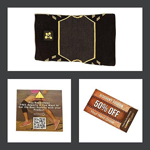 CopperJoint – Copper-Infused Performance Compression Knee Sleeve, Promotes Increased Blood Flow to The Knee and Provides Enhanced Compression and Support for Athletes, Single Sleeve (Small)