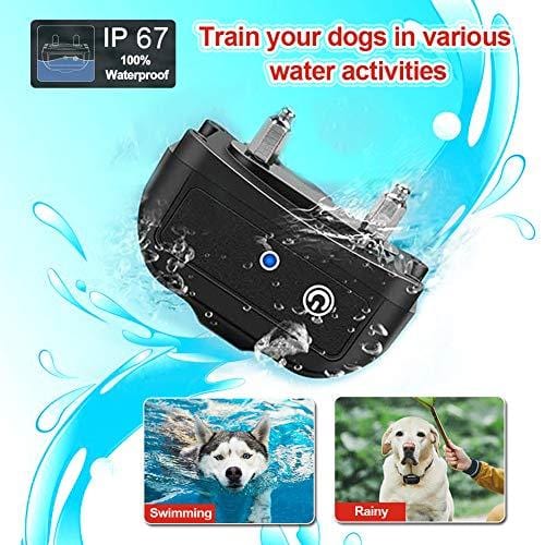 Shock Collar for Dogs, Dog Shock Collar with Remote 1600ft Range, IP67 Waterproof Rechargeable Dog Training Collar Beep Vibrate and Shock collar for Large Dogs and Small Dogs