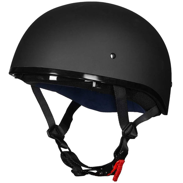 ILM Motorcycle half Helmet with Sunshield Quick Release Strap Half Face Fit for Bike Cruiser Scooter Harley DOT Approved (L, Matte Black)