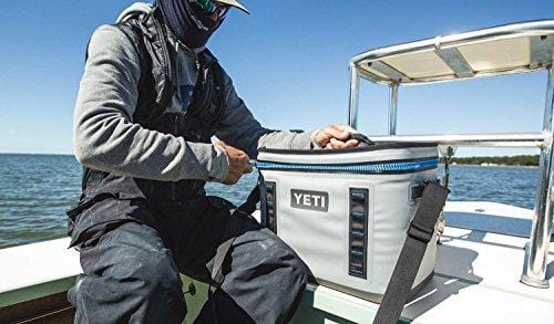 YETI Hopper Flip 18 Portable Cooler, Fog Gray/Tahoe Blue
