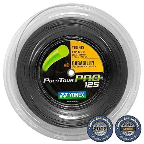 Yonex PTP125GRR Poly Tour Pro 1.25/16L Tennis String Reel Graphite