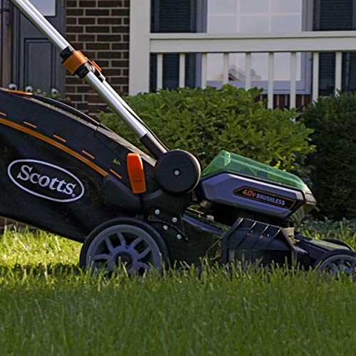 Scotts Outdoor Power Tools 60040S 19-Inch 40-Volt Cordless Lawn Mower, LED Lights, 5Ah Battery and Fast Charger Included