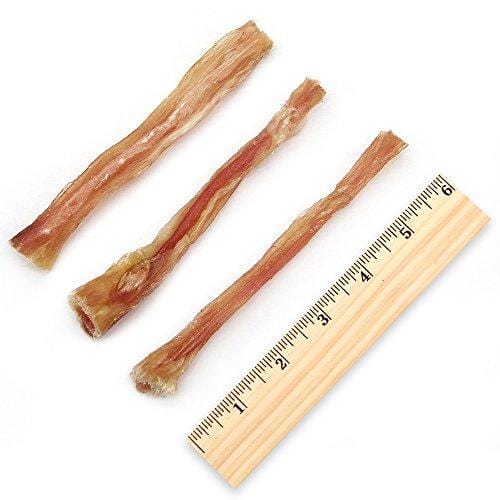 GigaBite 6 Inch Beef Tendon Sticks (25 Pack) – USDA & FDA Certified All Natural, Free Range Beef Tendon Dog Treat – By Best Pet Supplies
