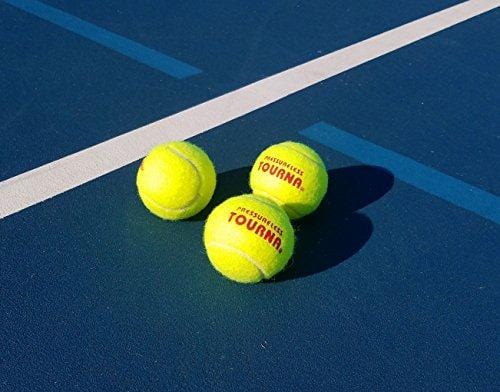 Tourna Pressureless Tennis Balls with Vinyl Tote (45 pack of balls)