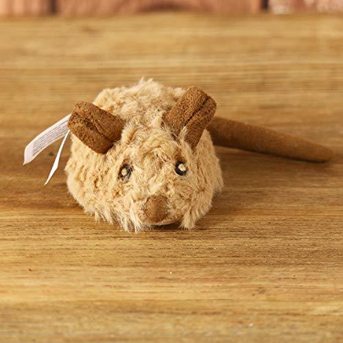 Vealind GiGwi Automatic Moving Mouse Cat Toy with Lifelike Sounds(Coffee-Ear)