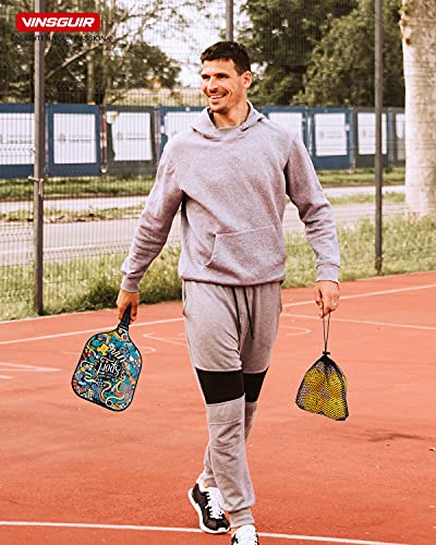 Vinsguir Pickleball Set, 8 Pack Pickleballs, USAPA Standard Pickle Balls, Pickleball Outdoor Balls, Competition Outdoor Pickle-Ball Balls, Paddle Balls for Outdoor Courts, with 2 Paddleball Mesh Net