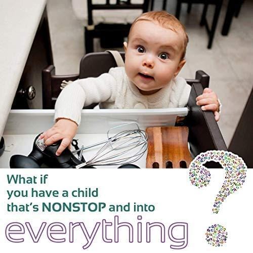 Baby Proofing Safety Cabinet Locks - Child Proof Latches for Dresser Drawer Cupboard Doors Closet Oven Refrigerator Fridge - Adjustable Childproof Straps by Oxlay - Black - 6 Pcs