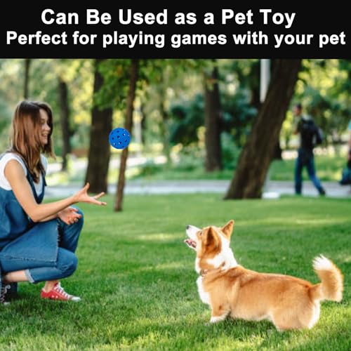 kisportee Pickleball Balls, USA Approved Pickleball, 40 Holes Outdoor Pickleball Balls for Sport Outdoor Play, Pickle Ball Balls with Bag, High Bounce & Durable, Good for All Pickleball Paddles