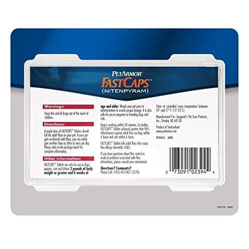 PetArmor FastCaps (nitenpyram) Oral Flea Control Medication, 25 lbs and Over, 6 count