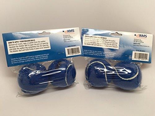 RMS Walker Glide Balls | A Set of 4 Balls | Precut Opening for Easy Installation | Fit Most Walkers (Blue)