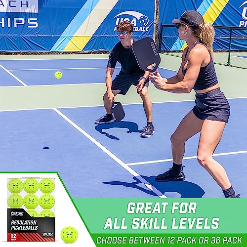 GoSports GS 40 Pickleball Balls - 12 or 36 Pack of Regulation USAPA Pickleballs