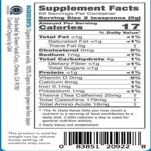 Green Foods Organic Matcha, 11oz