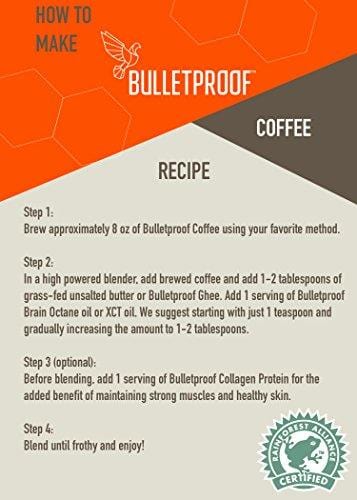 Bulletproof The Original Ground Coffee, Premium Medium Roast Gourmet Organic Beans, Rainforest Alliance Certified, Perfect for Keto Diet, Upgraded Clean Coffee (12 Ounces)