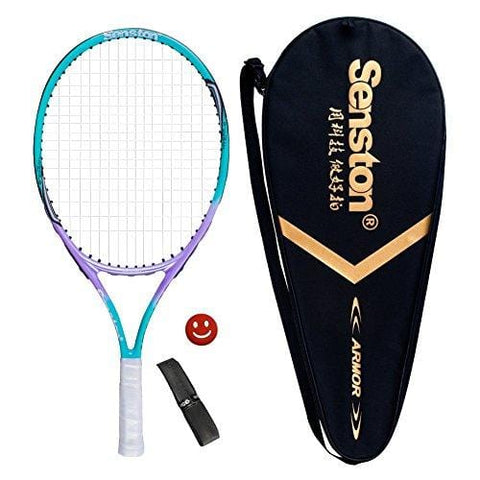Senston 23" Junior Tennis Racket for Kids Children Boys Girls Tennis Racquet Blue with Racket Cover