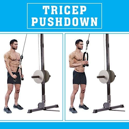 A2ZCARE Tricep V Shaped Press Down Bar (Tricep Rope + Rotating Bar + V Shape)