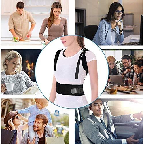 Maysuwell Back Brace Posture Corrector |Fully Adjustable Support Brace for Men and Women|Improves Posture and Provides Lumbar Back Brace| Lower and Upper Back Pain Relief (Large)