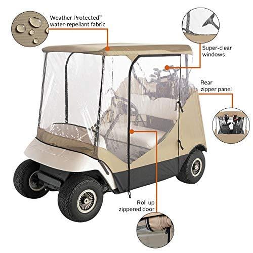 Classic Accessories Fairway Travel 4-Sided 2-Person Golf Cart Enclosure, Tan [product _type] Classic Accessories - Ultra Pickleball - The Pickleball Paddle MegaStore