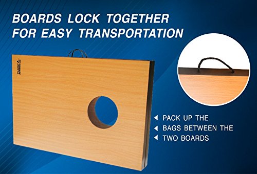 Triumph Premium 2x3 Cornhole Set - Includes 2 Portable Boards and 8 12.5 Ounce Cornhole Bags