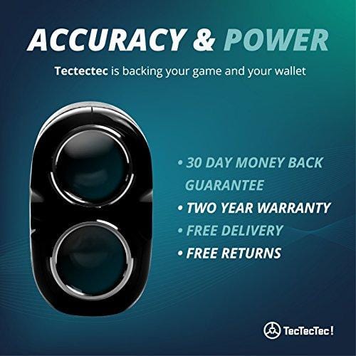 TecTecTec VPRO500 Golf Rangefinder - Laser Range Finder with Pinsensor - Laser Binoculars - Free Battery