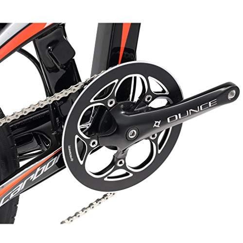 SAVADECK Folding Electric Bicycle, E6 20” Carbon Fiber Folding E-Bike 36V / 250W Pedal-Assist Pedelec Foldable Bicycle with Shimano SORA 9 Speed and Removable 36V/ 5.8Ah Li-ion Battery