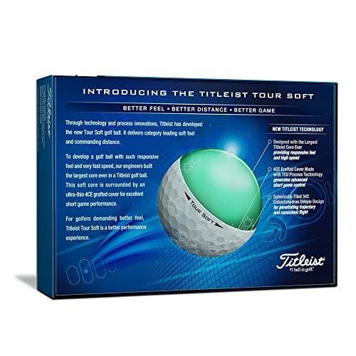Titleist Tour Soft Golf Balls, White (One Dozen)