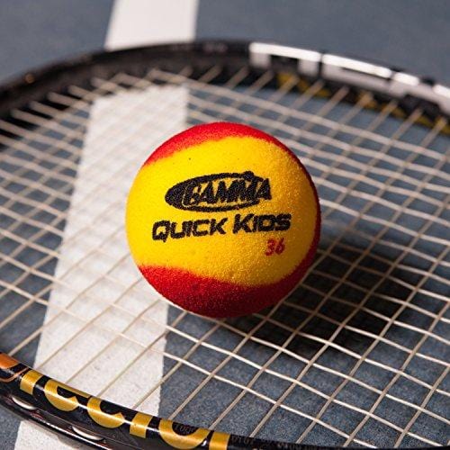 Gamma Sports Quick Kids 36 Foam Low Bounce Training and Practice Tennis Balls for Kids and Beginners, 75% Slower than Standard Tennis Balls (Designed for 36' Tennis Courts, 60 Pack, Yellow/Red) [product _type] Gamma - Ultra Pickleball - The Pickleball Paddle MegaStore