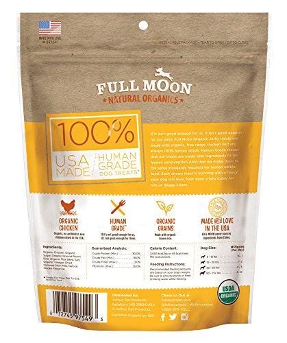 Full Moon Organic Dog Treats, Human Grade Chicken Jerky, 16 Ounce