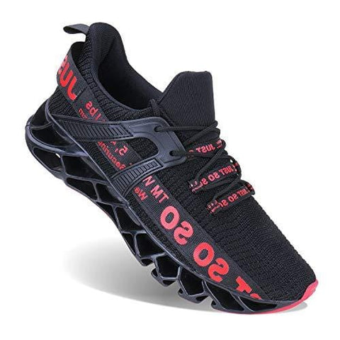 UMYOGO Mens Athletic Walking Blade Running Tennis Shoes Fashion Sneakers (12 M US, 1-Red)