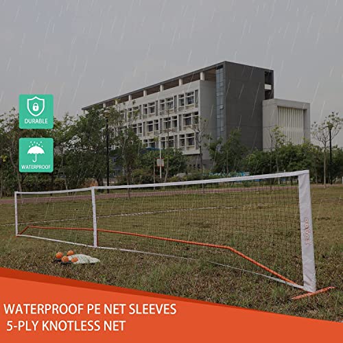 Portable Pickleball Net Set with 4 Pickleball Paddles, Professional Pickleball Net, 4 Outdoor Pickleballs and Carry Bag, Official Regulation Size Pickleball Net, Weather Resistance Strong Steel Frame