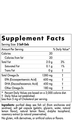 Nordic Naturals Ultimate Omega SoftGels - Concentrated Omega-3 Burpless Fish Oil Supplement with More DHA & EPA, Supports Heart Health, Brain Development and Overall Wellness, Lemon Flavor, 90 Count