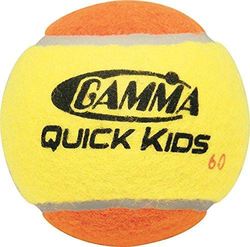Gamma Sports Kids Training (Transition) Balls, Yellow/Orange, Quick Kids 60, Bucket of 48