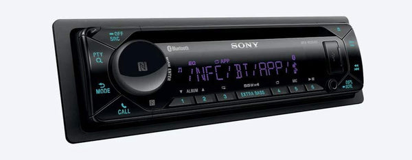 Sony MEX-N5300BT Built-in Dual Bluetooth Voice Command CD/MP3 AM/FM Radio Front USB AUX Pandora Spotify iHeartRadio iPod / iPhone Siri and Android Controls Car Stereo Receiver with ALPHASONIK EARBUDS