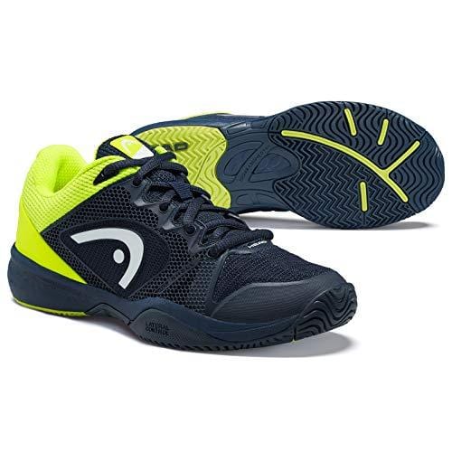 HEAD Junior Revolt Pro 2.5 Kid's Tennis Shoes, Dark Blue/Neon Yellow (5.5 US)