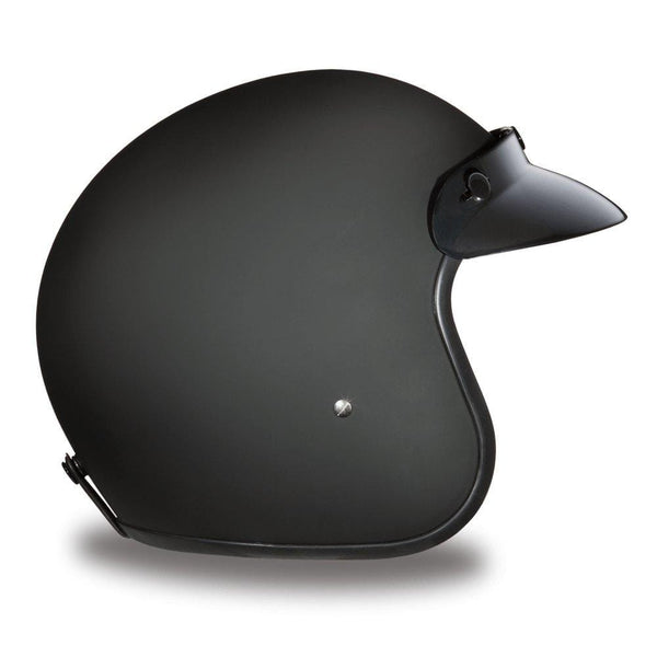 Daytona Helmets Motorcycle Open Face Helmet Cruiser- Dull Black 100% DOT Approved
