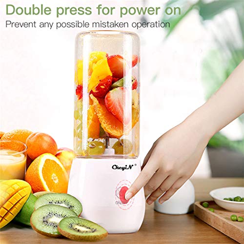 Portable Blender,inkint Personal Size Blender Juicer Cup for Shakes and Smoothies Fruit Mixer with USB Rechargeable 6 Stainless Steel Blades BPA Free 450ml