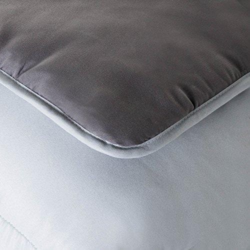 Linenspa All-Season Reversible Down Alternative Quilted Comforter - Hypoallergenic - Plush Microfiber Fill - Machine Washable - Duvet Insert or Stand-Alone Comforter - Stone/Charcoal - Queen