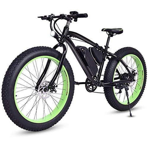 Goplus 26'' Electric Bike E-Bike Mountain Beach Snow Bicycle Fat Tire Bike Speed Up to 12.5MPH with 3 Riding Modes, Removable 36V Lithium Battery (Black)