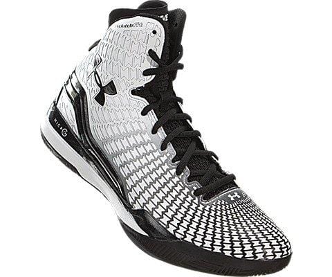 Under Armour Men's UA ClutchFit Drive Mid Basketball Shoes, White/Black, 10