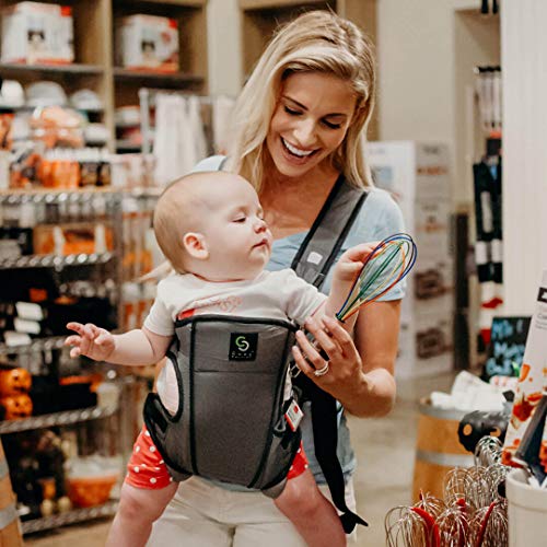 Cozy 4-in-1 Convertible Baby Carrier (Grey) - The Ergonomic Infant Carrier with Additional Padding in The Straps for Your Comfort. Ideal for Newborn to Toddler with 4 Ways to Carry
