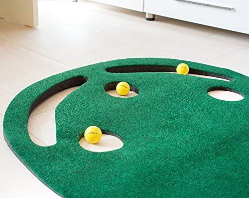 Golf Putting Green Grassroots Mat - 9ft by 3ft – Includes Free 3 Yellow Golf Balls - Ideal for Outdoor & Indoor – for Practicing, Training – Thicker and Wider Surface – For All Ages! [product _type] Abco Tech - Ultra Pickleball - The Pickleball Paddle MegaStore